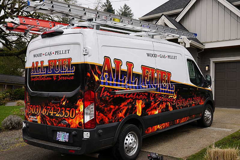 All Fuel branded van.